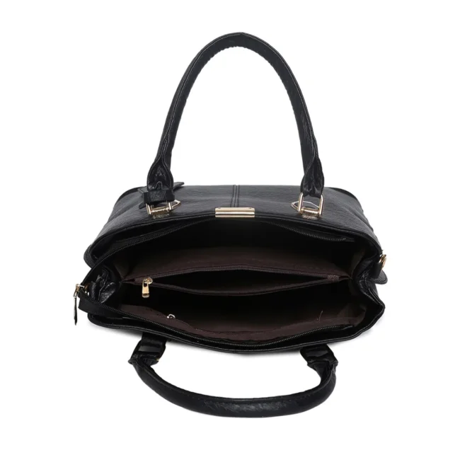 Women's Leather Handbag (Black) - Görsel 4